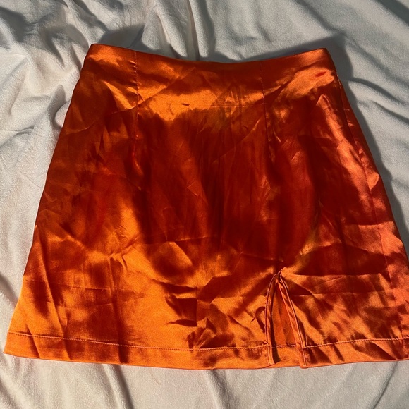 Orange Silk Skirt - Picture 2 of 2